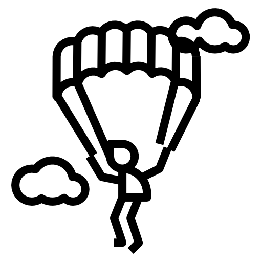 spadochron turkkub Lineal ikona