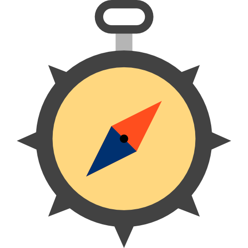 kompas turkkub Flat ikona