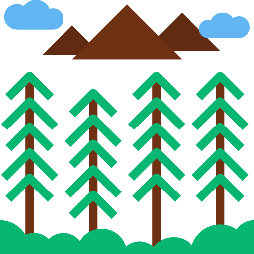 bosque turkkub Flat icono