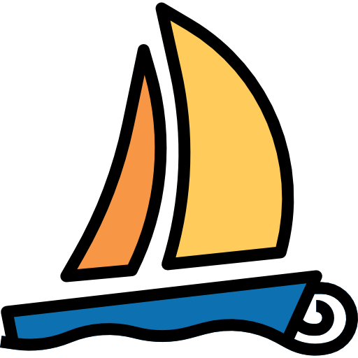 Sailing boat turkkub Lineal Color icon
