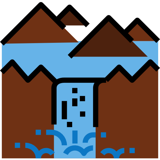 Waterfall turkkub Lineal Color icon