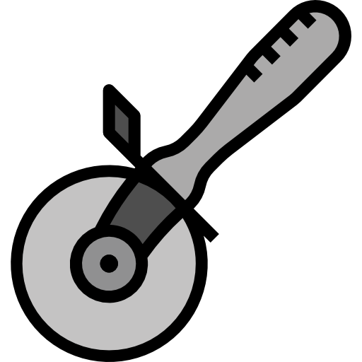 Pizza cutter turkkub Lineal Color icon