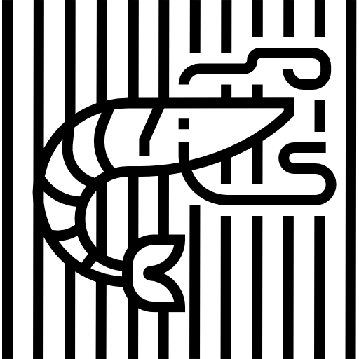 왕새우 Detailed Straight Lineal icon