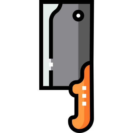 cuchilla de carnicero Detailed Straight Lineal color icono