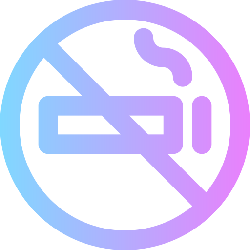 zakaz palenia Super Basic Rounded Gradient ikona
