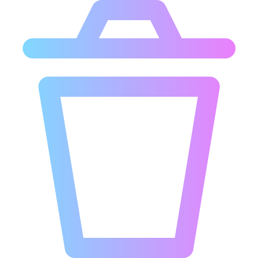 basura Super Basic Rounded Gradient icono