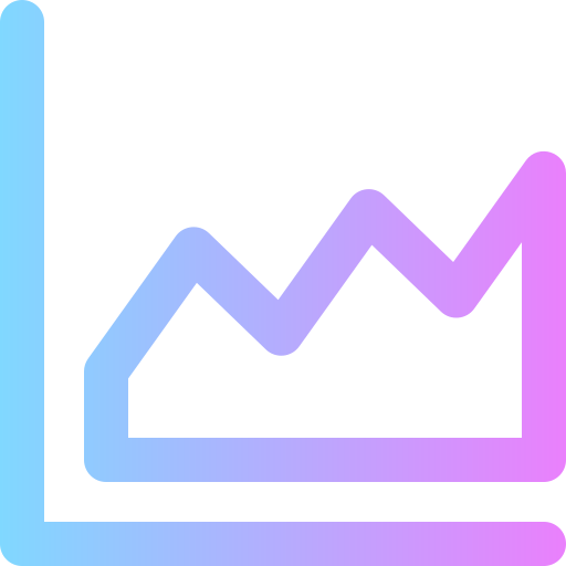 그래프 Super Basic Rounded Gradient icon