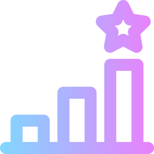 statistique Super Basic Rounded Gradient Icône