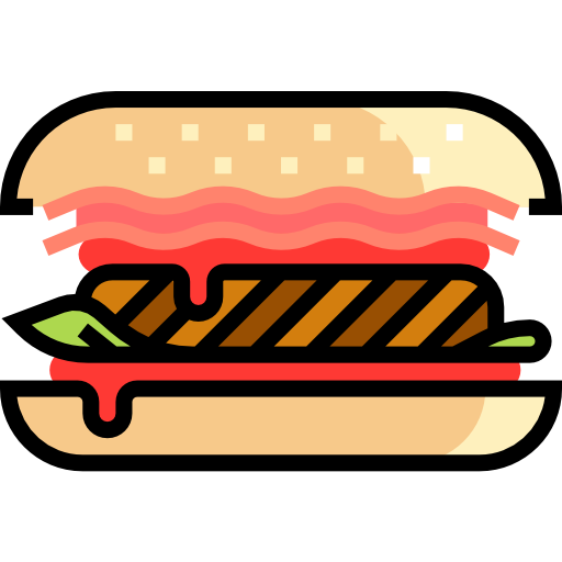 burgery Detailed Straight Lineal color ikona