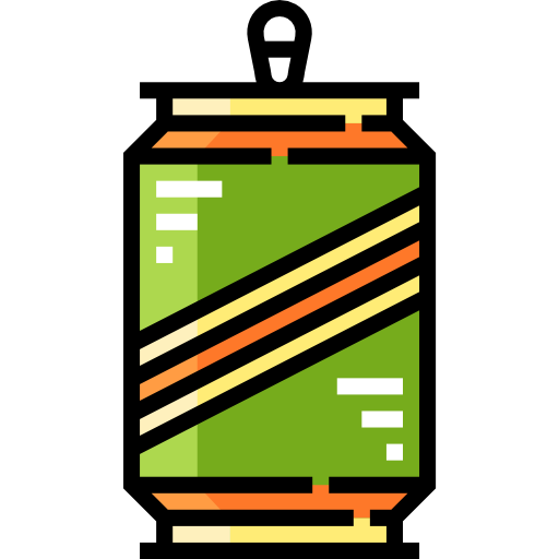 lata de cerveza Detailed Straight Lineal color icono