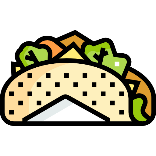 taco Detailed Straight Lineal color icono