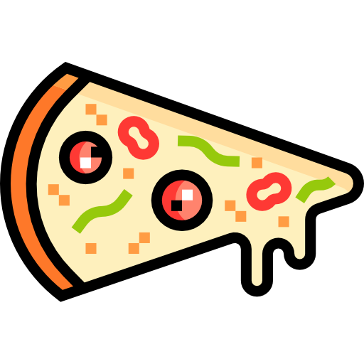 pizza Detailed Straight Lineal color ikona