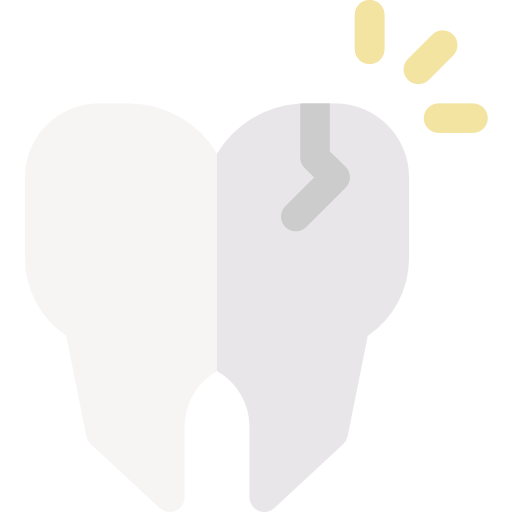 diente quebrado Basic Rounded Flat icono