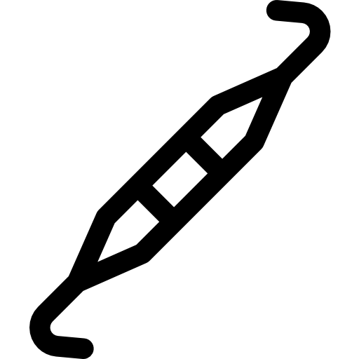 Periodontal scaler Basic Rounded Lineal icon