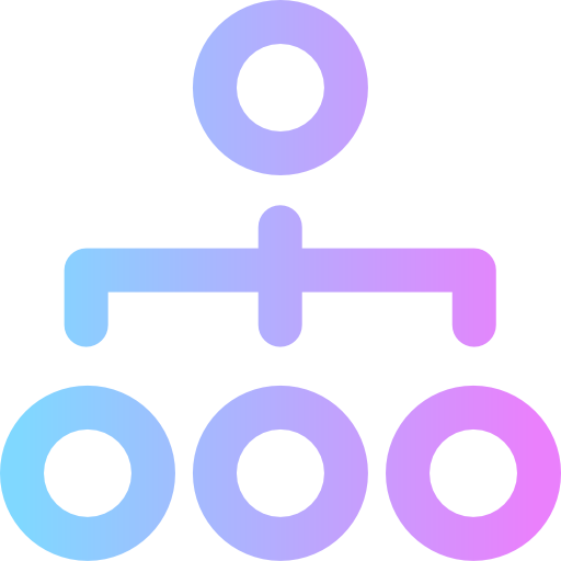 jerarquía Super Basic Rounded Gradient icono