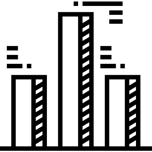 막대 차트 Detailed Straight Lineal icon