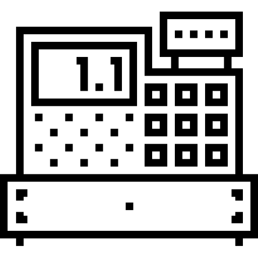 registratore di cassa Detailed Straight Lineal icona