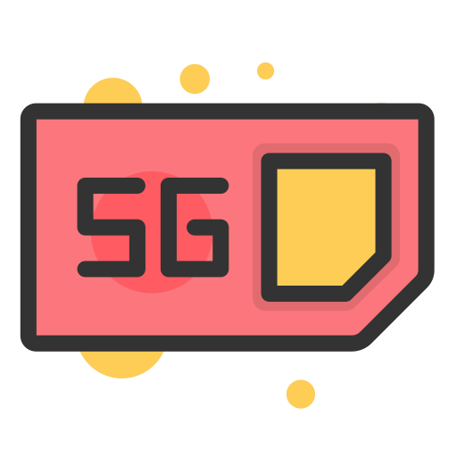 sim 5g Generic color lineal-color icon