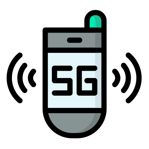 teléfono inteligente 5g Generic color lineal-color icono