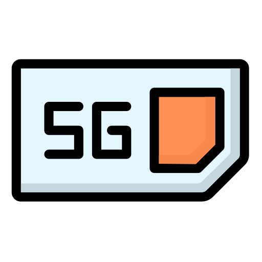 5g-kaart simkaart Generic color lineal-color icoon