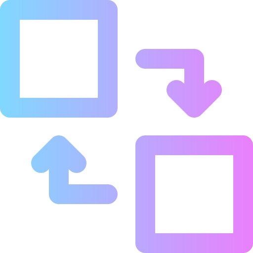Transfer Super Basic Rounded Gradient icon