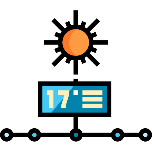 Weather Detailed Straight Lineal color icon