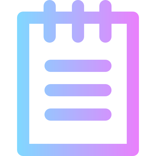 Notepad Super Basic Rounded Gradient icon