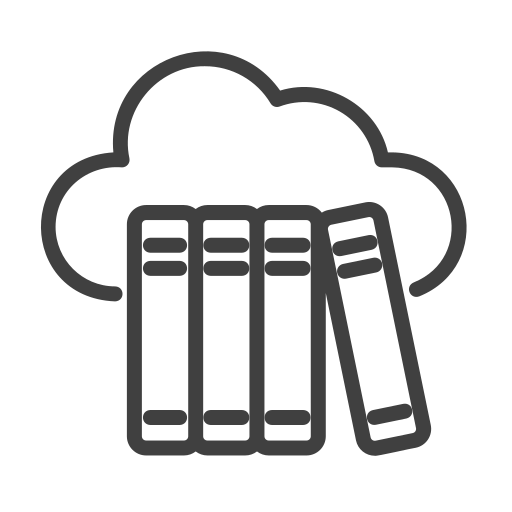 Cloud book Generic outline icon