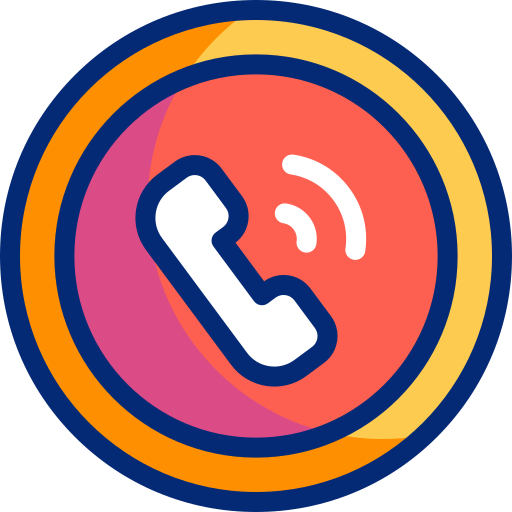 電話 Basic Accent Lineal Color icon