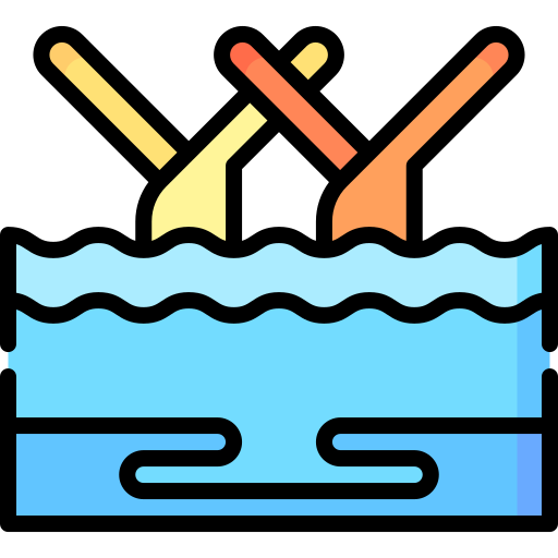 natación sincronizada Special Lineal color icono