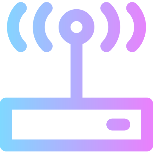 roteador wi-fi Super Basic Rounded Gradient Ícone