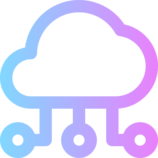 Cloud computing Super Basic Rounded Gradient icon