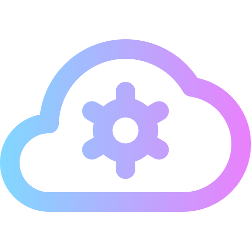 Cloud computing Super Basic Rounded Gradient icon