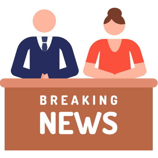 News reporters Pictograms Colour icon