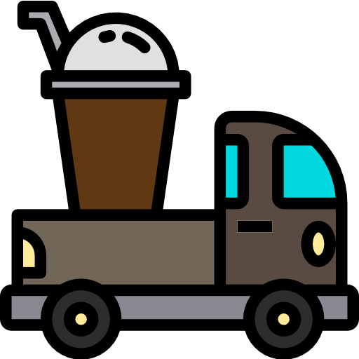 Coffee truck xnimrodx Lineal Color icon