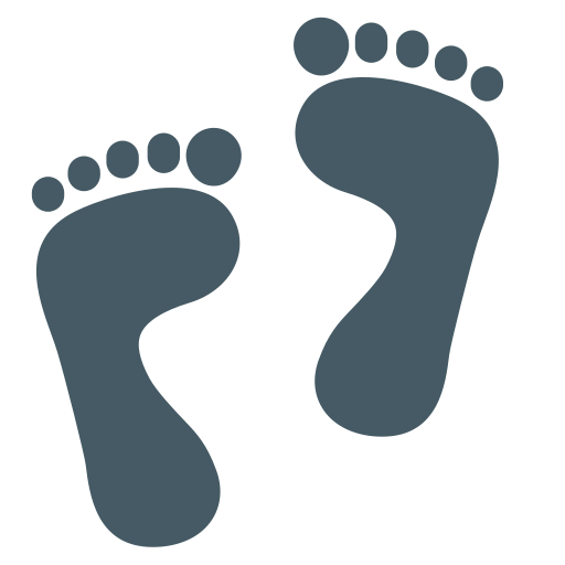 voetafdrukken Generic color lineal-color icoon