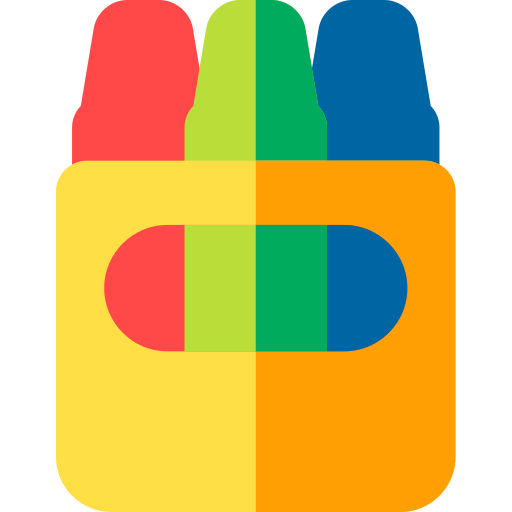 lápices de color Basic Rounded Flat icono