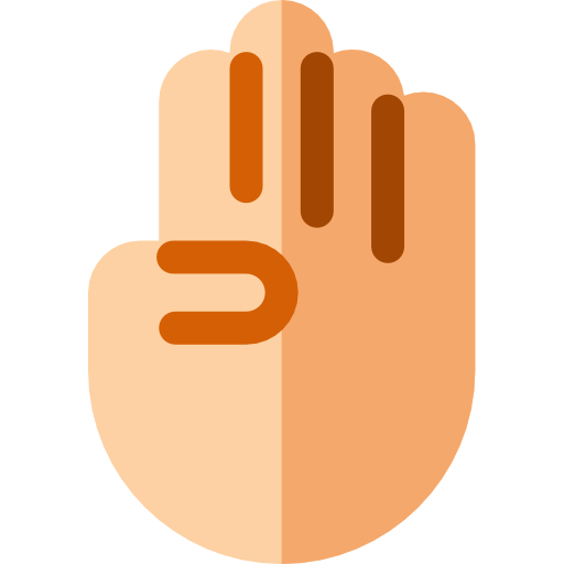 linguaggio dei segni Basic Rounded Flat icona