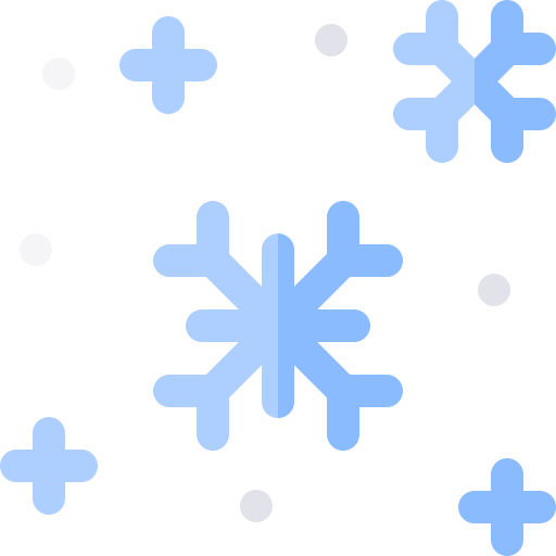 sneeuwvlokken Basic Rounded Flat icoon
