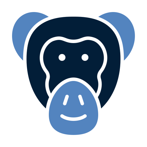 szympans Generic color fill ikona