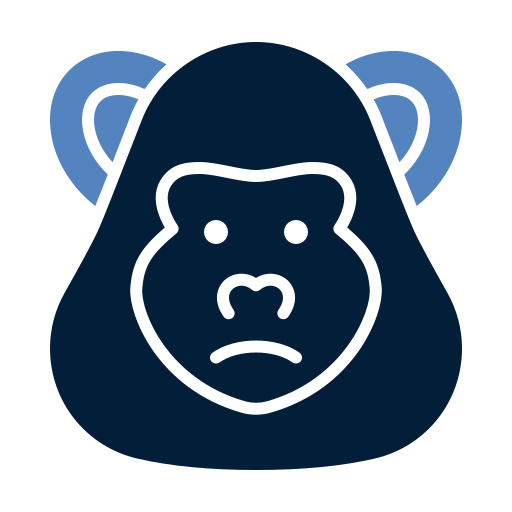 gorilla Generic color fill icon