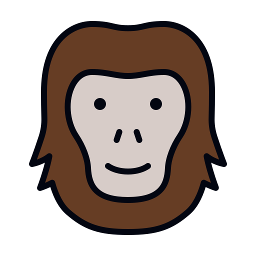 orangutan Generic color lineal-color icona