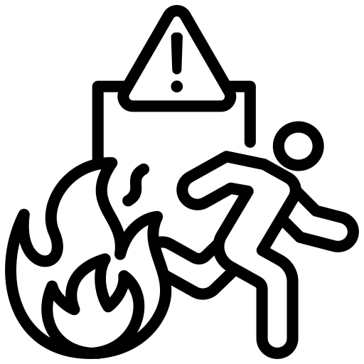 evakuierung Generic black outline icon