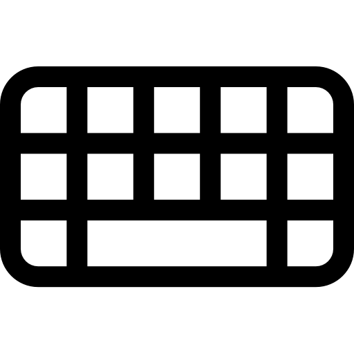 klawiatura Basic Rounded Lineal ikona
