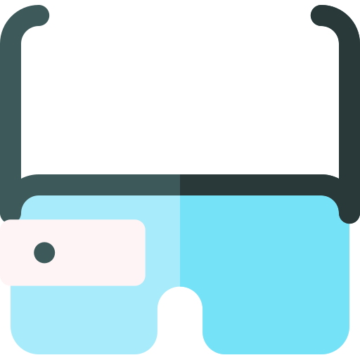 Google glasses Basic Rounded Flat icon