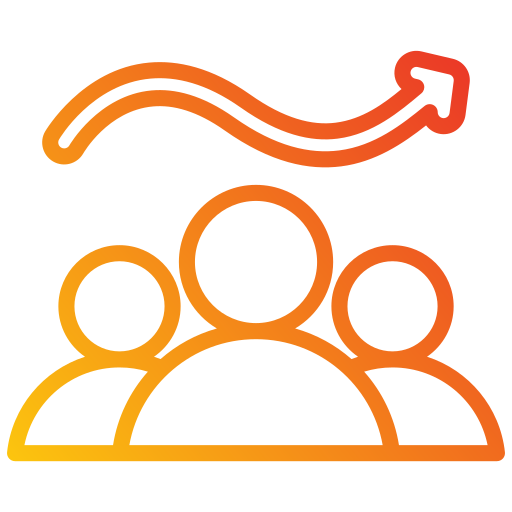 Group dynamics Generic gradient outline icon