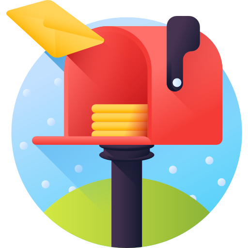 cassetta postale 3D Color icona