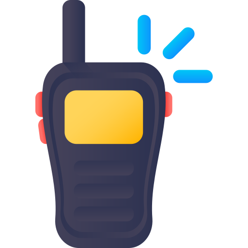 walkie-talkie 3D Color Ícone