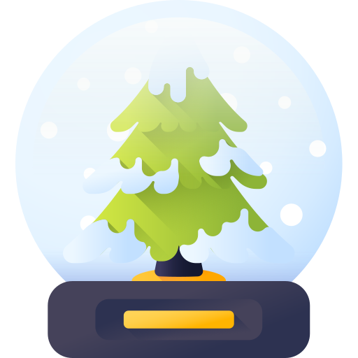 sneeuwbol 3D Color icoon