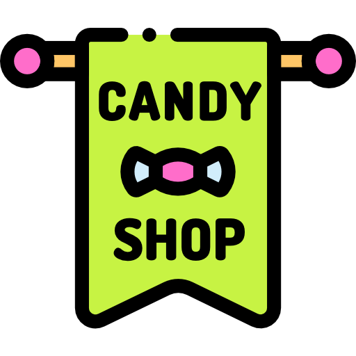 sklep ze słodyczami Detailed Rounded Lineal color ikona